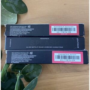 NEW LOT OF 3 🌸 Younique Moodstruck SPLASH Matte LIQUID LIPSTICK red fuchsia